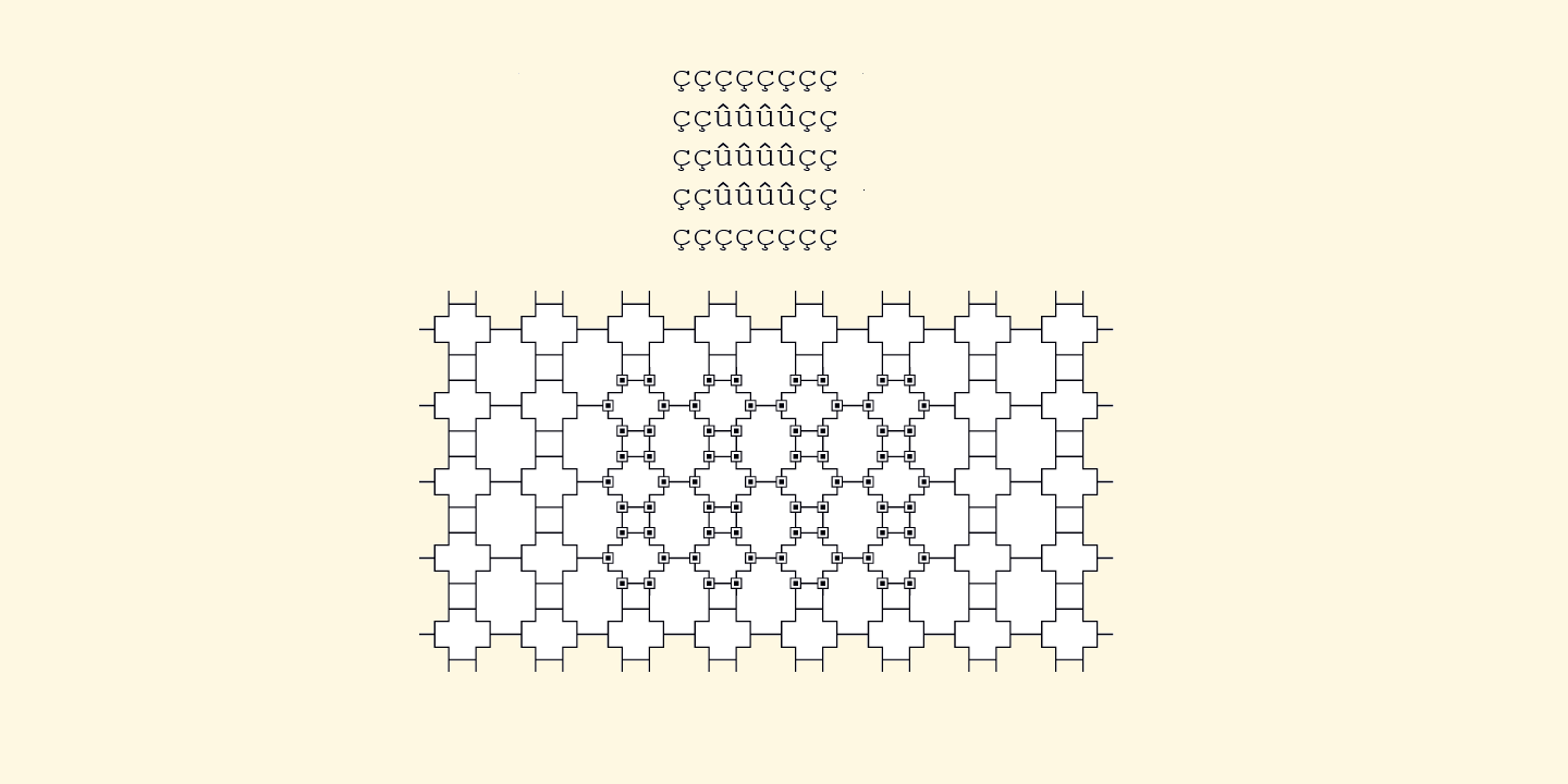 Пример шрифта Kernig Braille #2